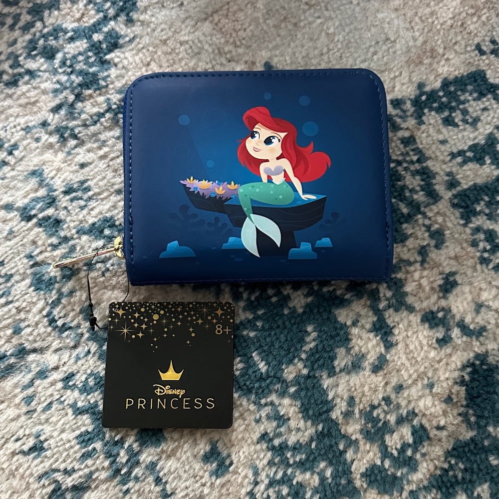 Disney Princess Ariel  Under Sea Navy Blue Wallet NWT